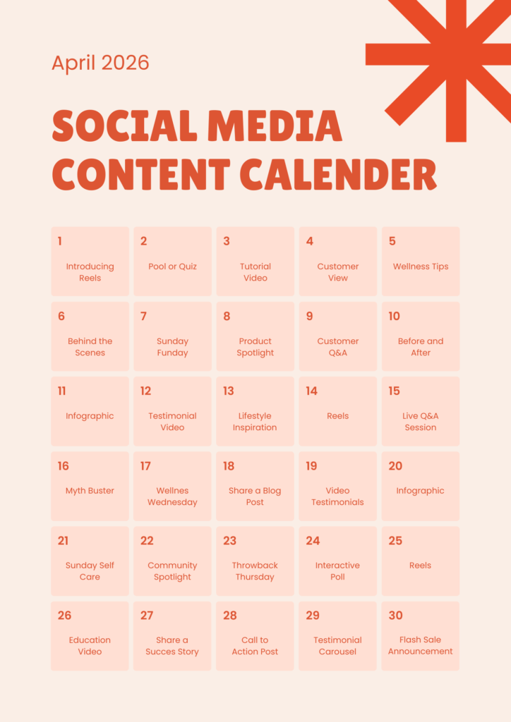 Social Media Content Calendar